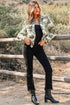 Southern Belle Floral Print Zip Up Collared Jacket
