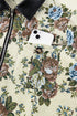 Southern Belle Floral Print Zip Up Collared Jacket