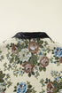 Southern Belle Floral Print Zip Up Collared Jacket