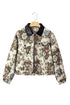 Southern Belle Floral Print Zip Up Collared Jacket