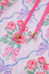 Southern Belle Floral Printed Bow Ruffled Short Sleeve Blouse