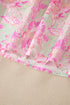 Southern Belle Floral Ribbon Knot Puff Sleeve Blouse
