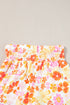 Southern Belle Floral Shirred High Waist Casual Shorts
