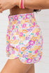 Southern Belle Floral Shirred High Waist Casual Shorts