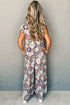 Southern Belle Floral Sleeveless Buttoned Wide Leg Jumpsuit