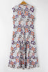 Southern Belle Floral Sleeveless Buttoned Wide Leg Jumpsuit