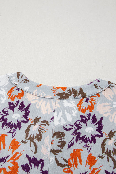 Southern Belle Floral Sleeveless Buttoned Wide Leg Jumpsuit