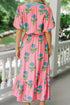 Southern Belle Floral Striped Ruffled A Line Maxi Dress