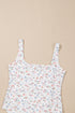 Southern Belle Floral Textured Square Neck Sleeveless Bodysuit