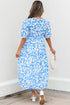 Southern Belle Floral V Neck Puff Sleeve Maxi Dress