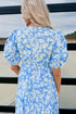 Southern Belle Floral V Neck Puff Sleeve Maxi Dress