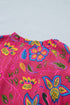 Southern Belle Flutter Sleeve Belted A Line Floral Dress