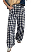 Southern Belle Gingham Tie Elastic Waist Pants