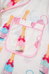 Southern Belle Glass Print Bow Knot Loungewear Set
