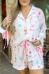 Southern Belle Glass Print Bow Knot Loungewear Set