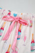 Southern Belle Glass Print Bow Knot Loungewear Set