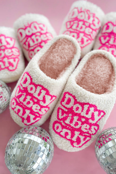 Southern Belle Graphic Print Fuzzy Fleece Bedroom Slippers