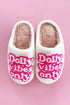 Southern Belle Graphic Print Fuzzy Fleece Bedroom Slippers