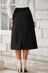 Southern Belle High Waist Front Slit Midi Skirt