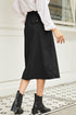 Southern Belle High Waist Front Slit Midi Skirt