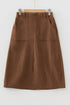 Southern Belle High Waist Front Slit Midi Skirt