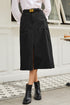 Southern Belle High Waist Front Slit Midi Skirt