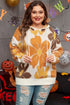 Southern Belle Large Floral Knit Drawstring Hooded Sweater
