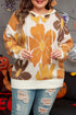 Southern Belle Large Floral Knit Drawstring Hooded Sweater
