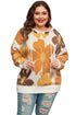 Southern Belle Large Floral Knit Drawstring Hooded Sweater