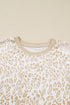 Southern Belle Leopard Print Ruffled Sleeve Pullover Sweatshirt