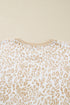 Southern Belle Leopard Print Ruffled Sleeve Pullover Sweatshirt