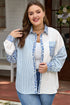 Southern Belle Leopard Striped Patchwork Cotton Blouse