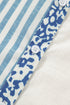 Southern Belle Leopard Striped Patchwork Cotton Blouse