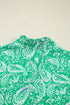 Southern Belle Paisley Print Button Front Tied Waist Mini Dress