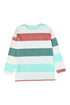 Southern Belle Paneled Print Pullover Long Sleeve Top