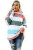 Southern Belle Paneled Print Pullover Long Sleeve Top