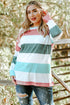 Southern Belle Paneled Print Pullover Long Sleeve Top