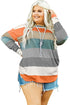 Southern Belle Paneled Print Pullover Long Sleeve Top