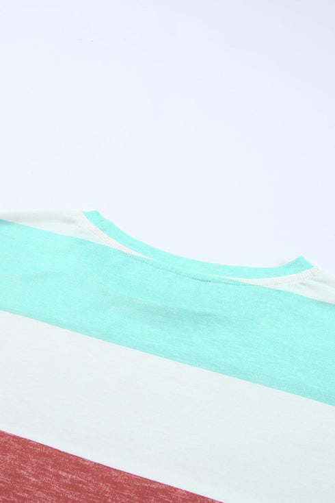 Southern Belle Paneled Print Pullover Long Sleeve Top