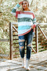 Southern Belle Paneled Print Pullover Long Sleeve Top