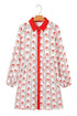 Southern Belle Patchwork Button Front Long Sleeve Mini Dress