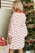 Southern Belle Patchwork Button Front Long Sleeve Mini Dress