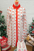 Southern Belle Patchwork Button Front Long Sleeve Mini Dress