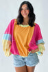 Southern Belle Patchwork Exposed Seam Pullover Sweatshirt