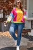 Southern Belle Patchwork Exposed Seam Pullover Sweatshirt