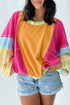 Southern Belle Patchwork Exposed Seam Pullover Sweatshirt