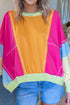 Southern Belle Patchwork Exposed Seam Pullover Sweatshirt