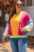 Southern Belle Patchwork Exposed Seam Pullover Sweatshirt