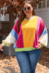 Southern Belle Patchwork Exposed Seam Pullover Sweatshirt