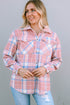 Southern Belle Plaid Flannel Flap Pocket Shacket Jacket